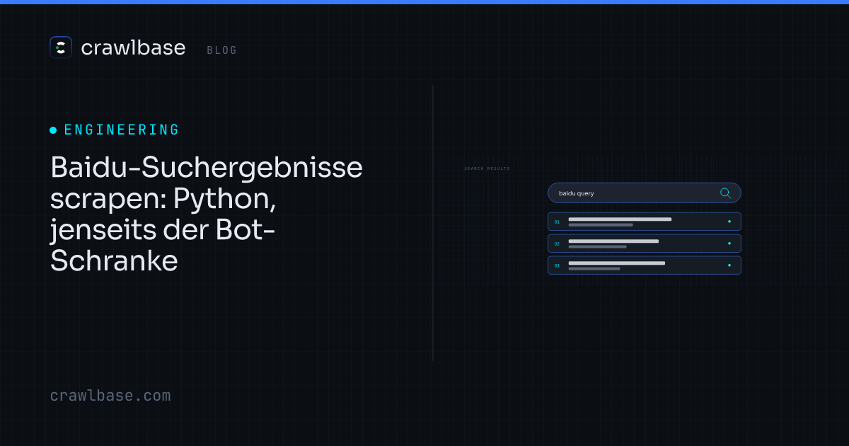 Baidu-Suchergebnisse scrapen · Crawlbase Blog