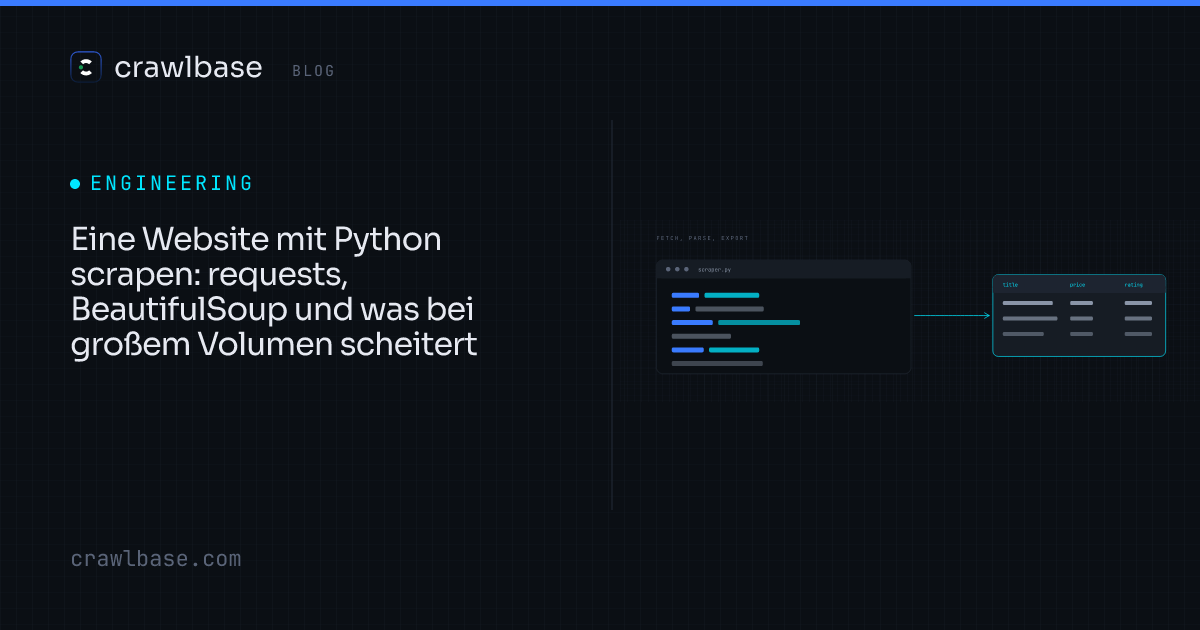 Eine Website mit Python scrapen · Crawlbase Blog