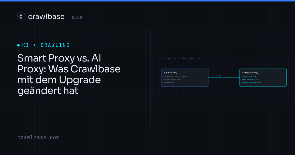 Smart AI Proxy: Standardrotation vs. die AI-Schicht · Crawlbase Blog