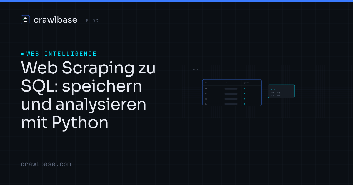 Web Scraping zu SQL · Crawlbase Blog